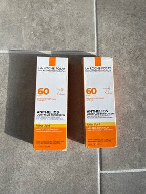 La Roche-Posay Anthelios SPF 60 Ultra Light Facial Sunscreen Quantity of Two